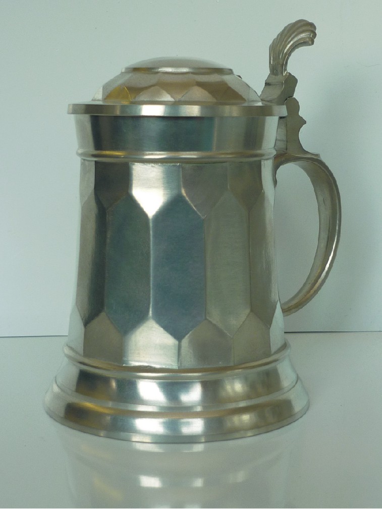 Zinnkrug Fasetten neutral